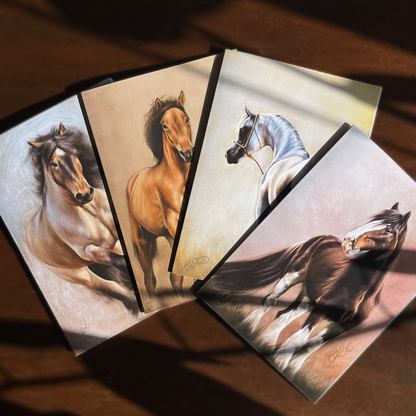 Beautiful Horse Breeds Greeting Card Set